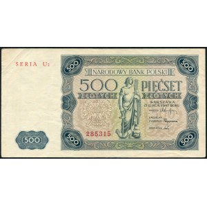 500 złotych 1947 - SERIA U2 -