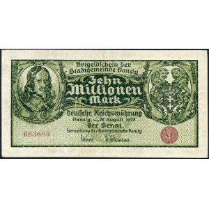 Gdansk, 10 million marks 1923, no series designation