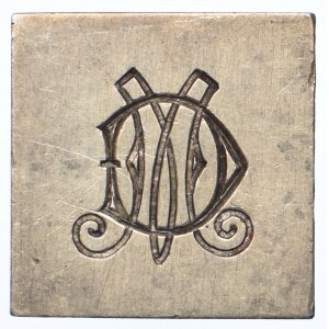 Initial stamp, silver