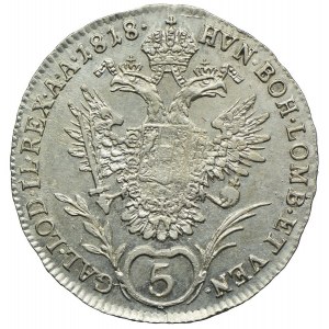 Österreich, Franz II, 5 krajcars 1818 A, Wien