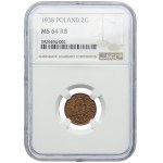 2 pennies 1938, NGC MS64RB