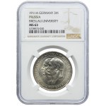 Deutschland, Preußen, Wilhelm II, 3 Mark 1911 A, Berlin, NGC MS63