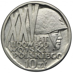 10 złotych 1968, XXV lat Ludowego Wojska Polskiego, PRÓBA, NIKIEL