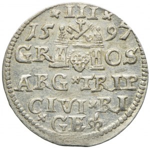 Zygmunt III Waza, trojak 1597, Ryga