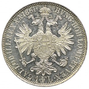 Austria, Franciszek Józef I, 1 floren 1861 A, Wiedeń