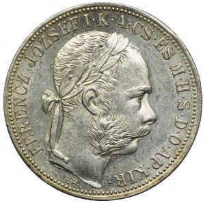 Ungarn, Franz Joseph I., 1 Forint 1887 KB, Kremnica