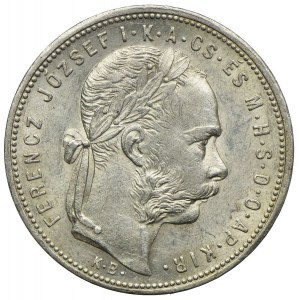 Hungary, Franz Joseph I, 1 forint 1881 KB, Kremnica