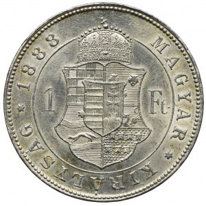 Węgry, Franciszek Józef I, 1 forint 1888 KB, Kremnica
