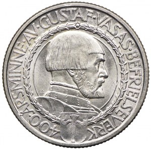Szwecja, Gustaw V, 2 korony 1921, Sztokholm