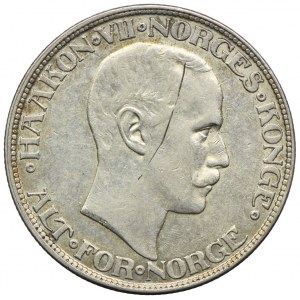 Norway, Haakon VII, 2 crowns 1917, Kongsberg
