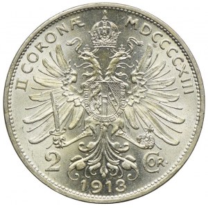 Österreich, Franz Joseph I., 2 Kronen 1913, Wien