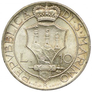 San Marino, 10 lirów 1937 R, Rzym