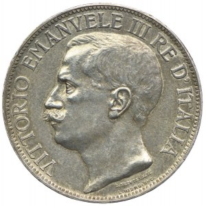 Włochy, Wiktor Emanuel III, 2 liry 1911 R, Rzym