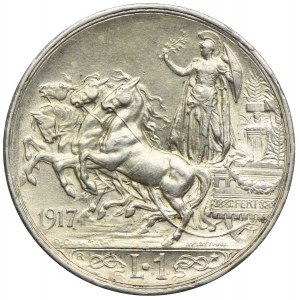 Włochy, Wiktor Emanuel III, 1 lir 1917 R, Rzym
