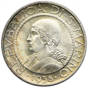 San Marino, 5 lirów 1938 R, Rzym