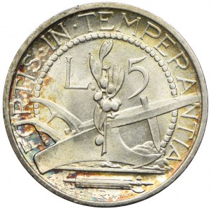 San Marino, 5 lirów 1938 R, Rzym