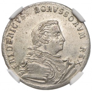 Niemcy, Prusy, Fryderyk II, 1/12 talara 1750 A, Berlin, NGC MS62