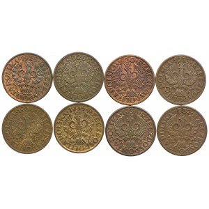 Second Republic set, 1 penny 1925-1937 (8pcs.)