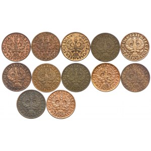 Second Republic set, 2 pennies 1925-1938 (12pcs.)