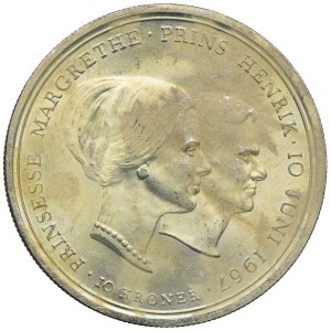 Dania, Fryderyk IX, 10 koron 1967, Kopenhaga