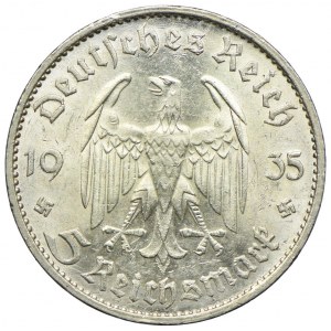 Germany, Third Reich, 5 marks 1935 G, Karlsruhe