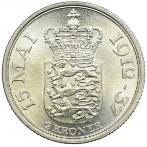 Denmark, Krystian X, 2 crowns 1937, Copenhagen
