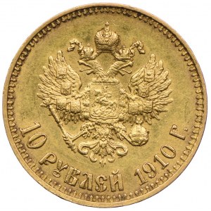 Russland, Nikolaus II., 10 Rubel 1910 ЭБ, St. Petersburg