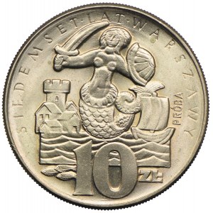 10 złotych 1965, 700 lat Warszawy, PRÓBA
