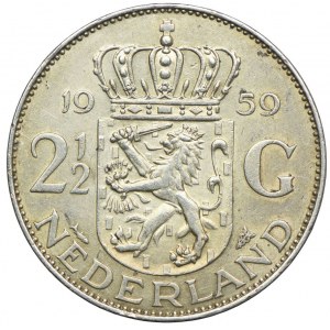 Holandia, Juliana, 2 1/2 guldena 1959
