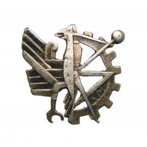 Abzeichen, Bergbauschule-Abteilung für Maschinen oder Mechanik, Nr. 13, Silber