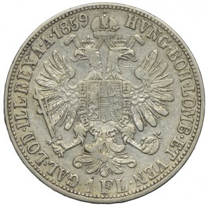 Österreich, Franz Joseph I., 1 Gulden 1859 M, Mailand