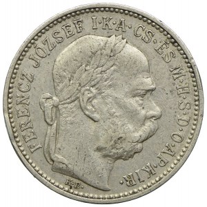 Węgry, Franciszek Józef I, 1 korona 1895 KB, Kremnica
