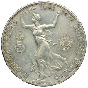 Austria, Franciszek Józef I, 5 koron 1908, Wiedeń