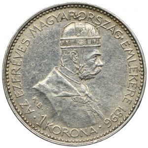 Ungarn, Franz Joseph I., 1 Krone 1896 KB, Kremnica