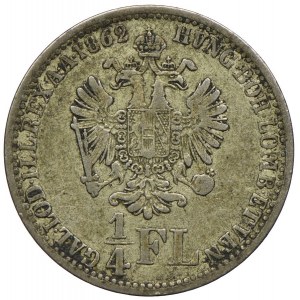 Austria, Franciszek Józef I, 1/4 florena 1862 V, Wenecja
