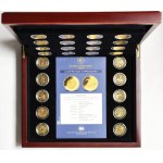 Zestaw monet 2 euro - różne kraje - złocone (36szt.)