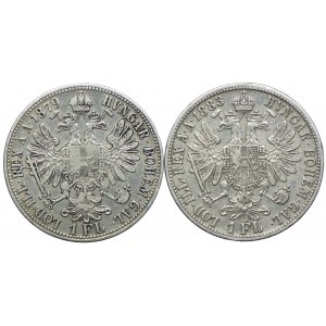 Österreich, Franz Joseph I., Gulden 1879, 1883, Wien (2 St.).