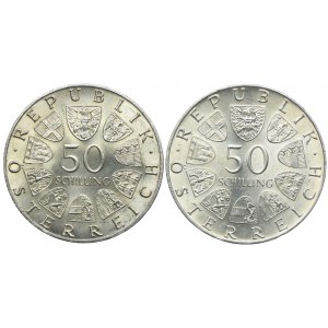 Austria, 50 shillings 1967, 1974 (2pc).