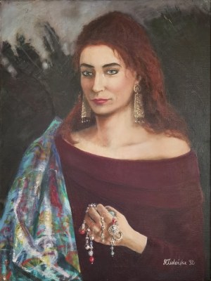 Małgorzata ZIELEŃSKA (ur. 1953), Portret Ani, 1992