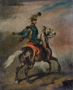 Michałowski Piotr, BŁĘKITNY HUZAR, HUZAR AUSTRIACKI NA KONIU, 1836