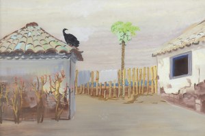 Malczewski Rafał, PEJZAŻ Z SĘPEM, 1942