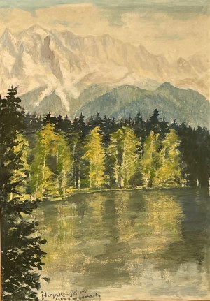 JAN HRYNKOWSKI(1891-1971), Jezioro w górach
