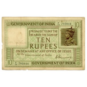 India 10 Rupees 1917