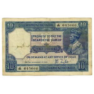 India 10 Rupees 1917 - 1930