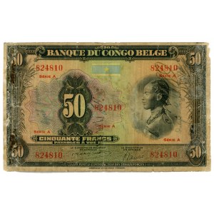 Belgian Congo 50 Francs 1941 - 1942