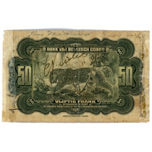 Belgian Congo 50 Francs 1941 - 1942