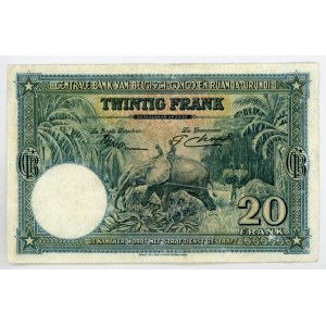 Belgian Congo 20 Francs 1952