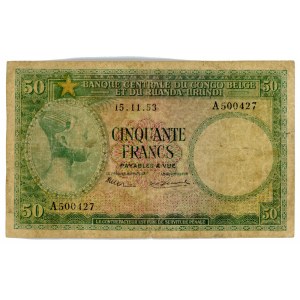 Belgian Congo 50 Francs 1953