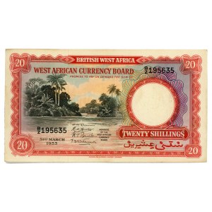 British West Africa 20 Shillings 1953