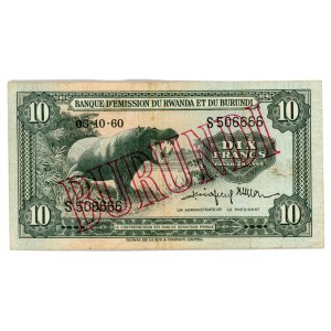 Burundi 10 Francs 1960 - 1964 (ND)